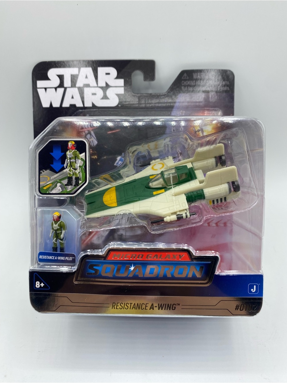Star Wars Micro Galaxy Squadron Series 5 #0102 Resistance A-Wing & Pilot
